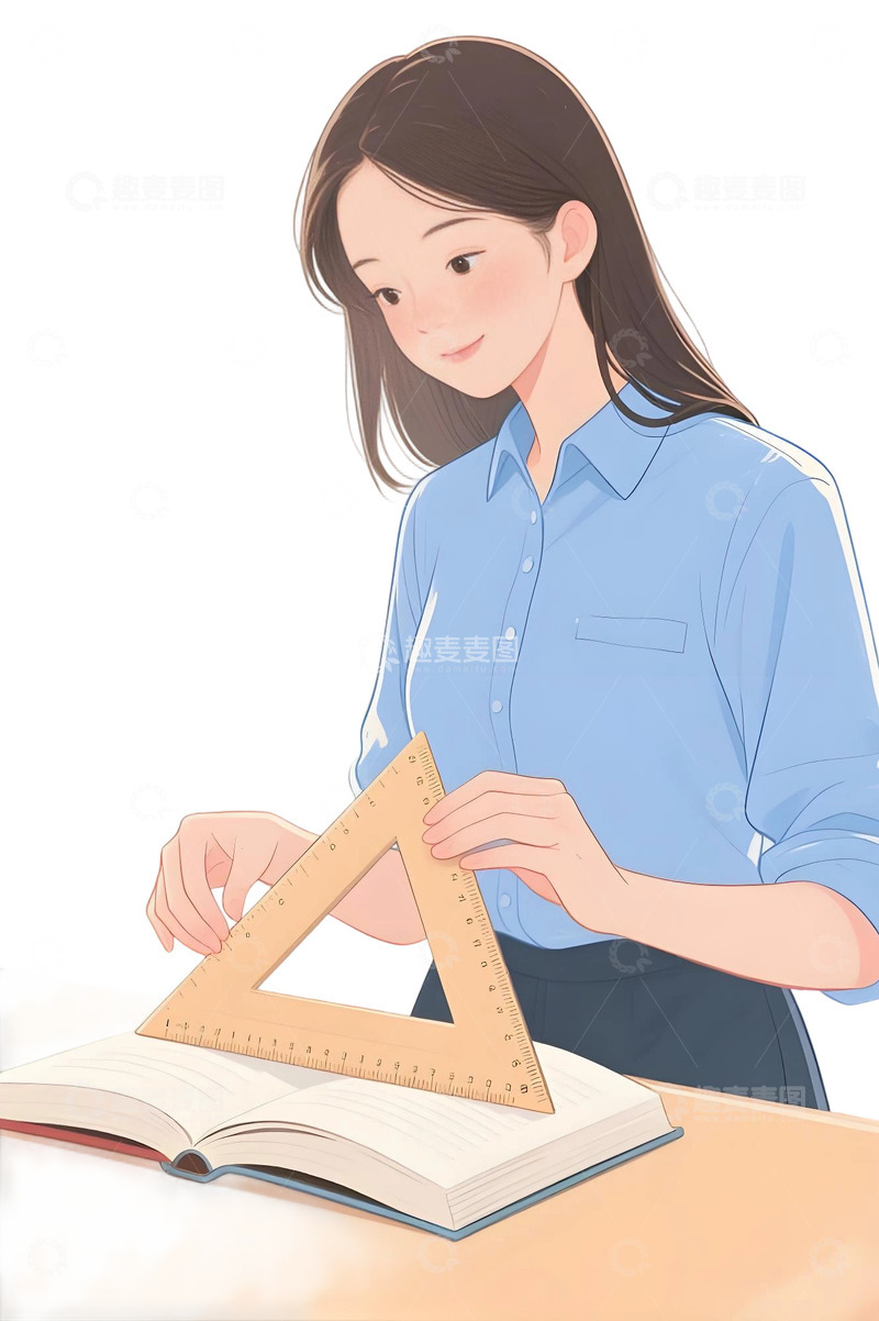 高清大图下载【趣麦麦图】教师人物插画主题524