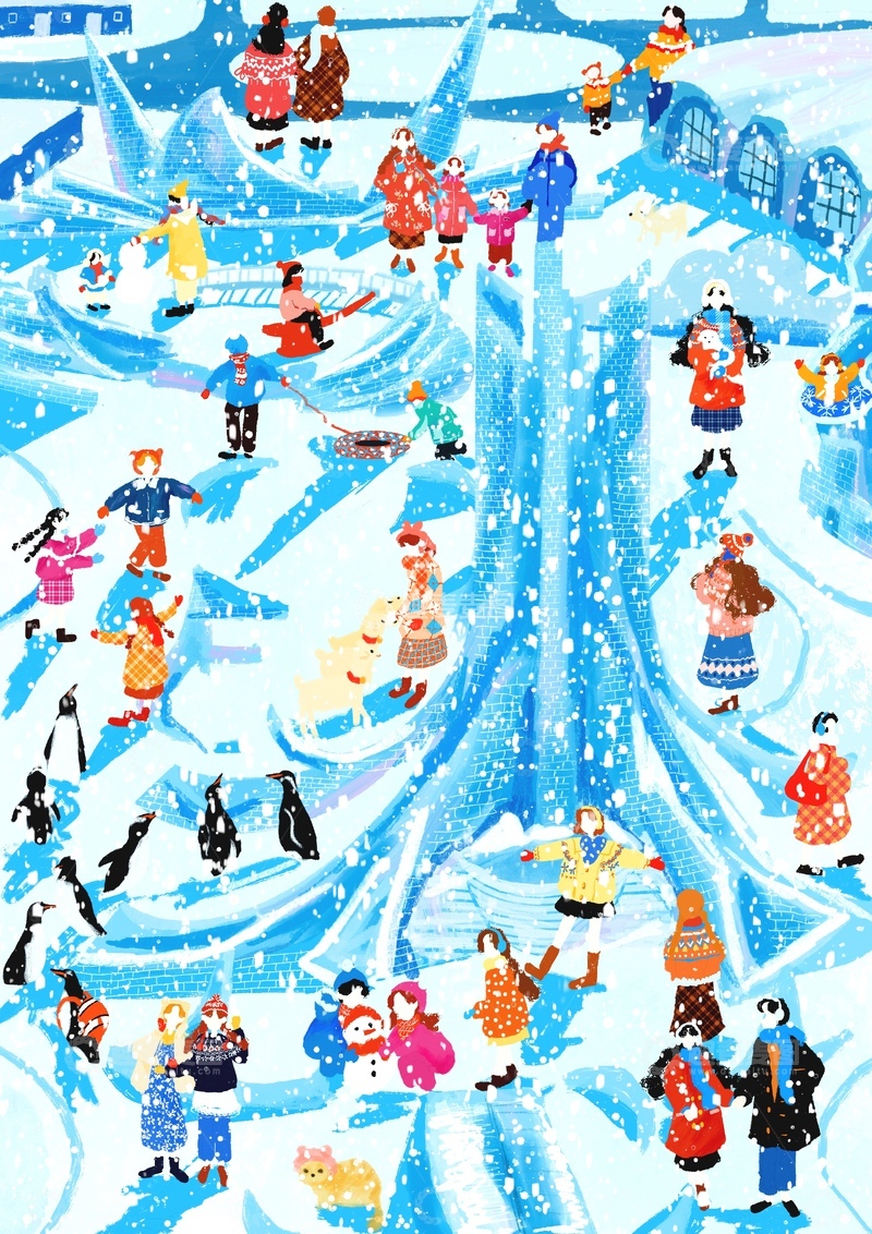 高清大图下载【趣麦麦图】冬季节气风景