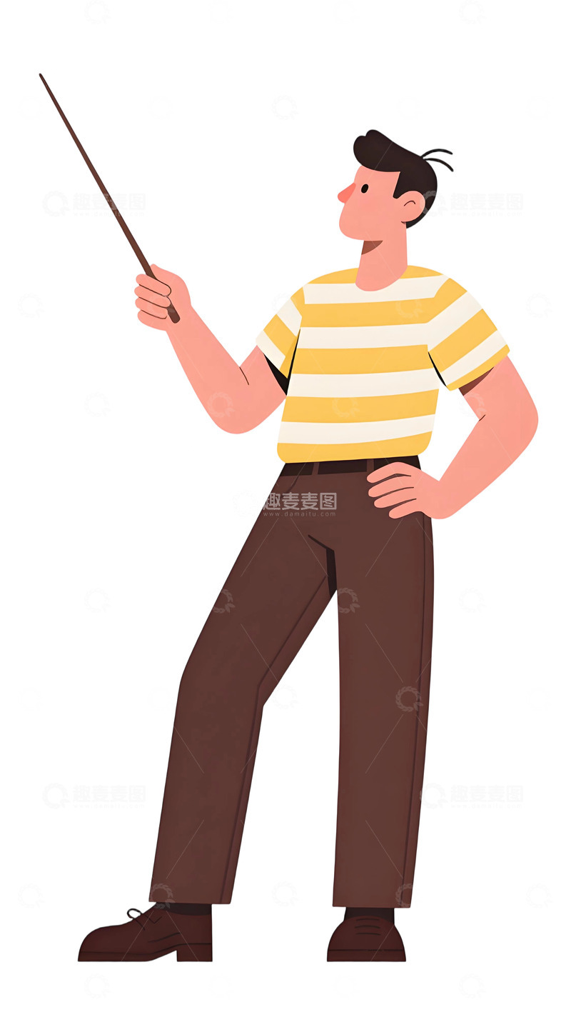 高清大图下载【趣麦麦图】教师人物插画主题624