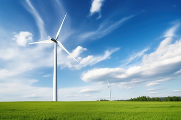 草坪上的风力发电机1