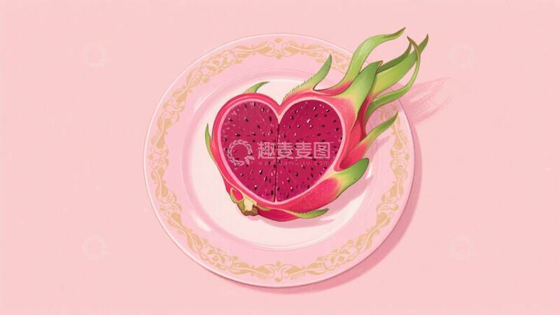 高清大图下载【趣麦麦图】火龙果  玫红  果香