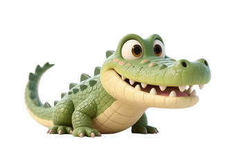 免抠3D卡通鳄鱼 