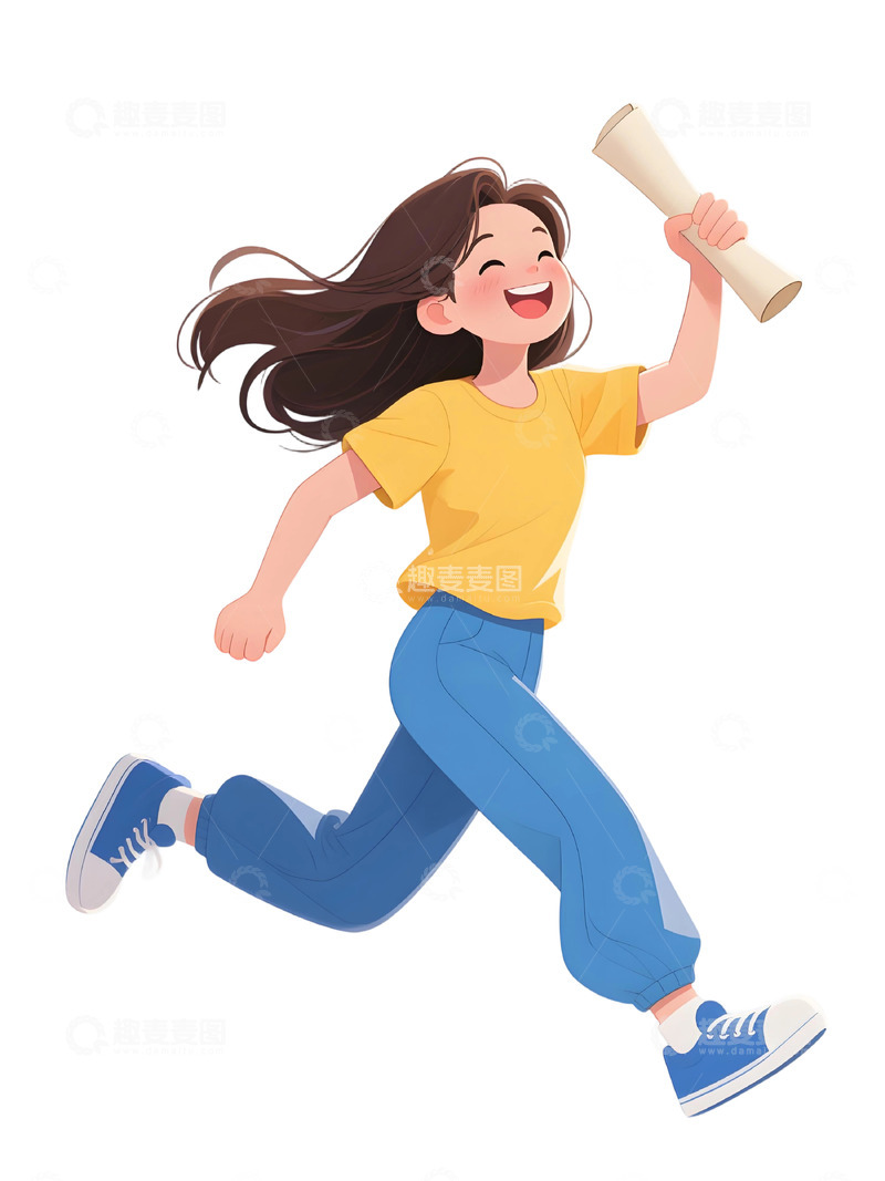 高清大图下载【趣麦麦图】学生人物插画素材69