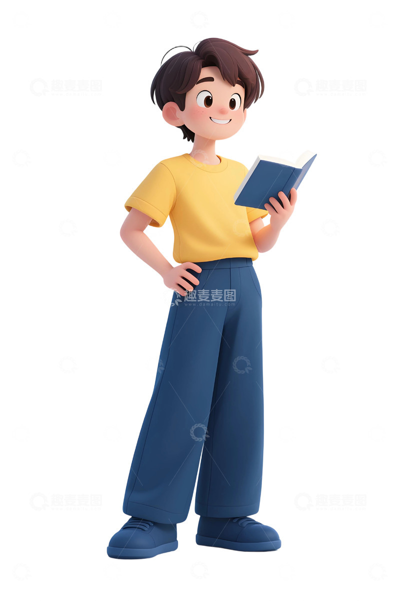 高清大图下载【趣麦麦图】学生人物插画素材16