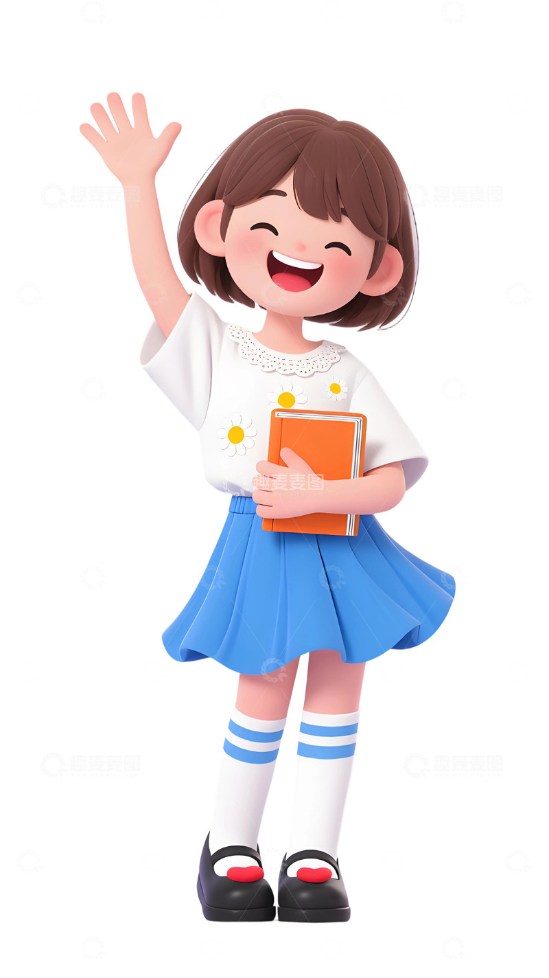 高清大图下载【趣麦麦图】学生人物插画素材57