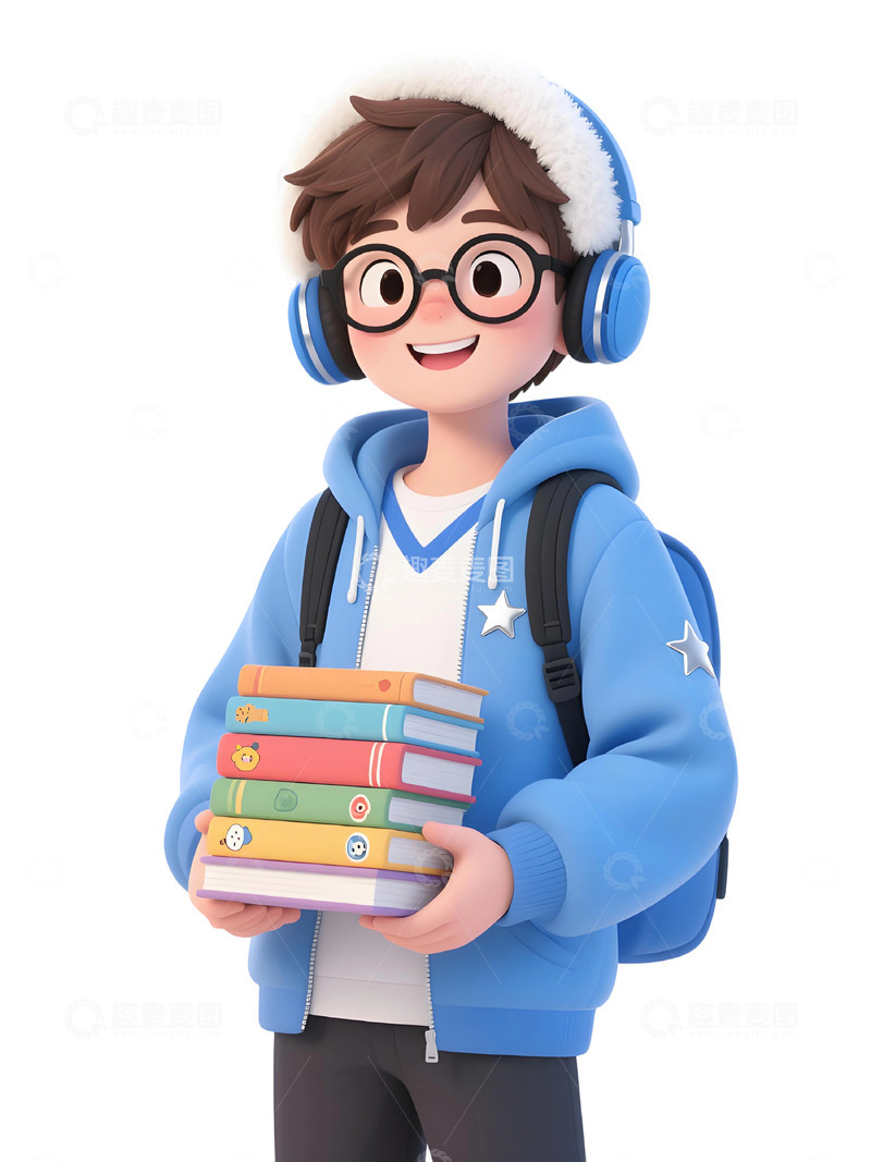 高清大图下载【趣麦麦图】学生人物插画素材45