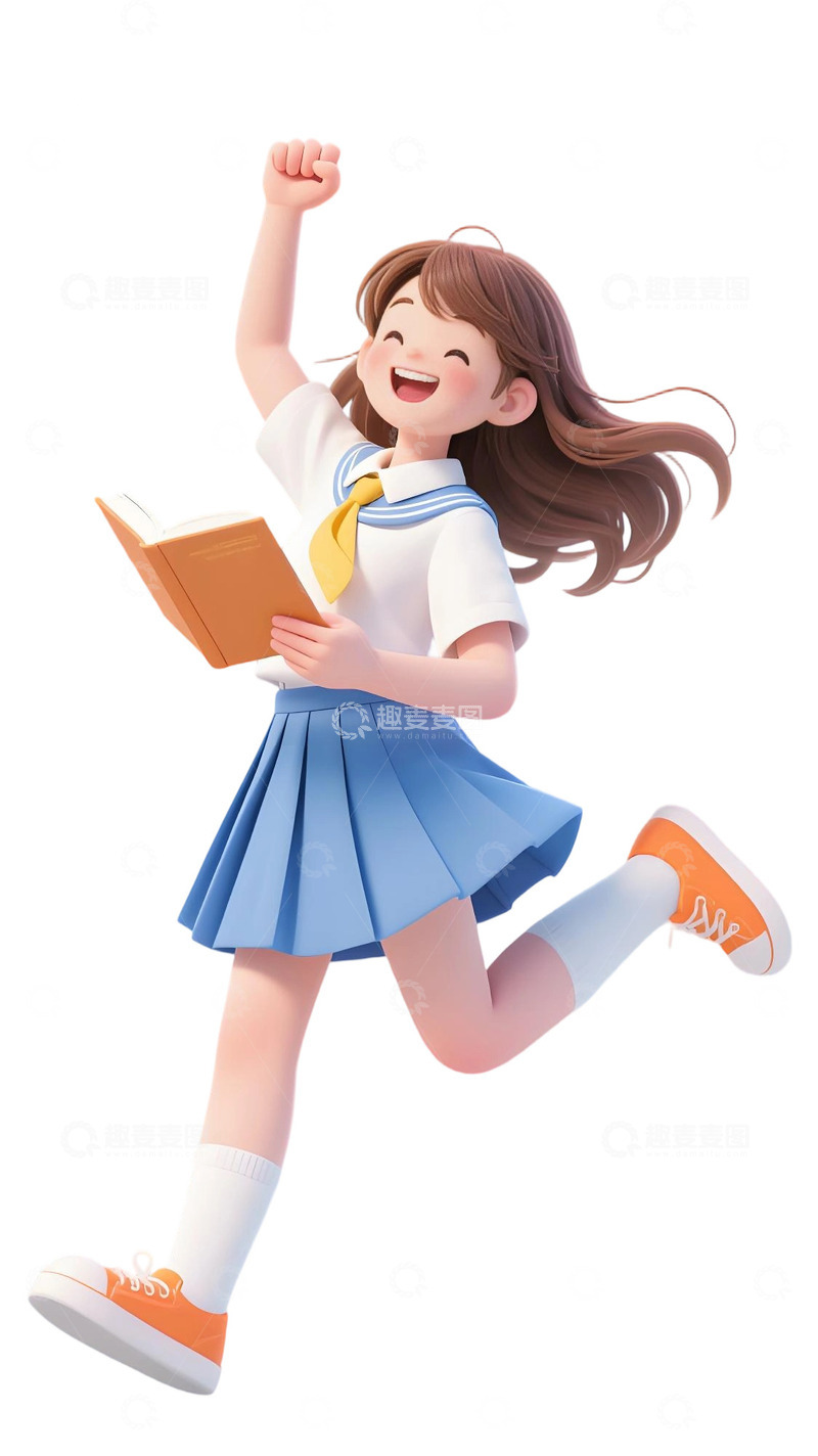 高清大图下载【趣麦麦图】学生人物插画素材22