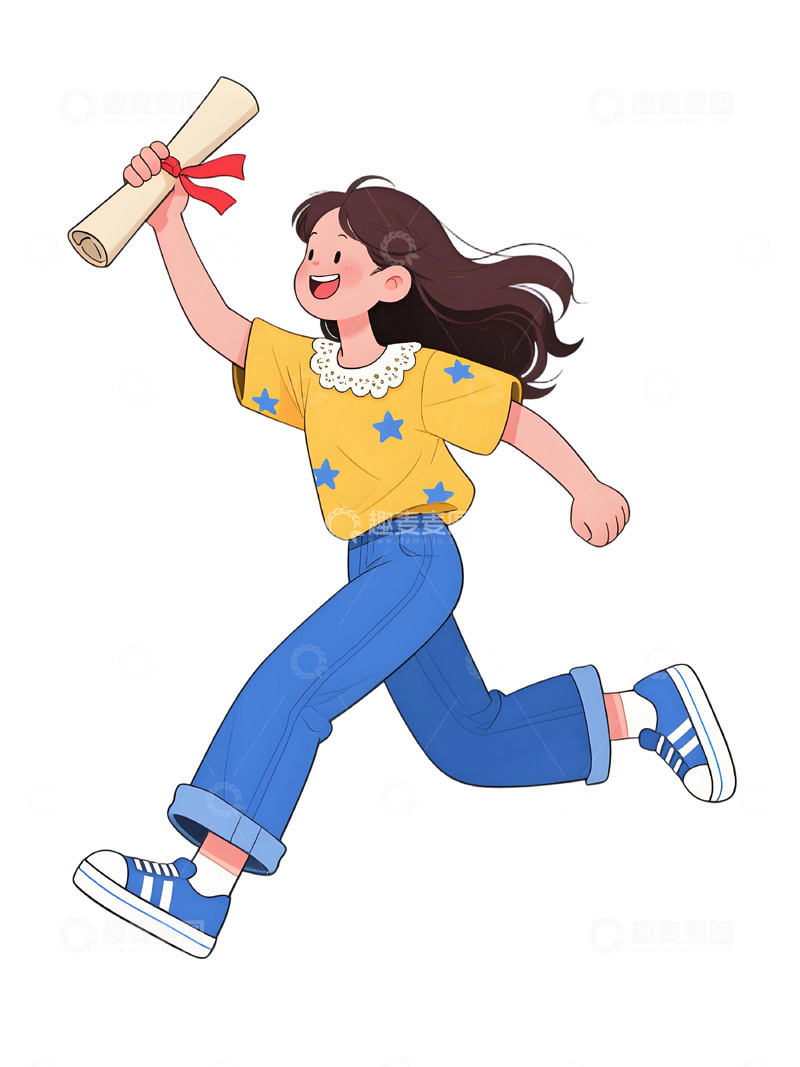 高清大图下载【趣麦麦图】学生人物插画素材68