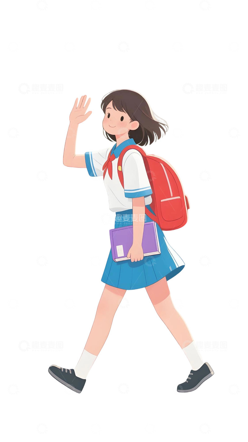 高清大图下载【趣麦麦图】学生人物插画素材115