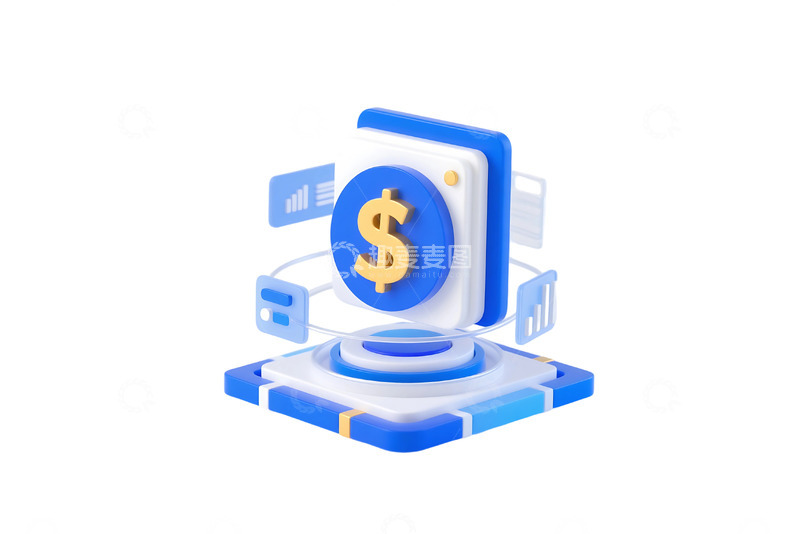 高清大图下载【趣麦麦图】免抠3d金融高级小图标科技数据元素 