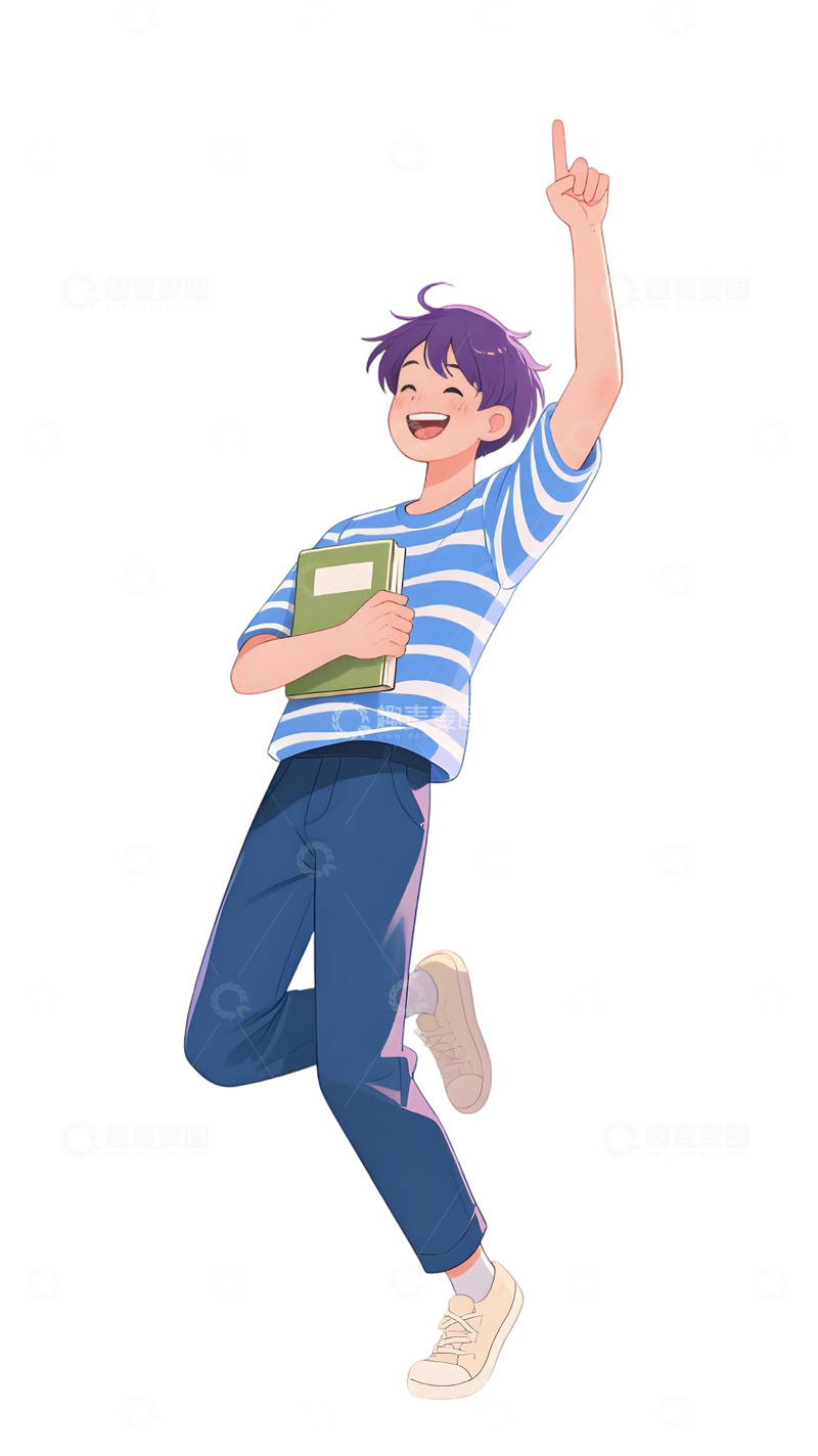 高清大图下载【趣麦麦图】学生人物插画素材121