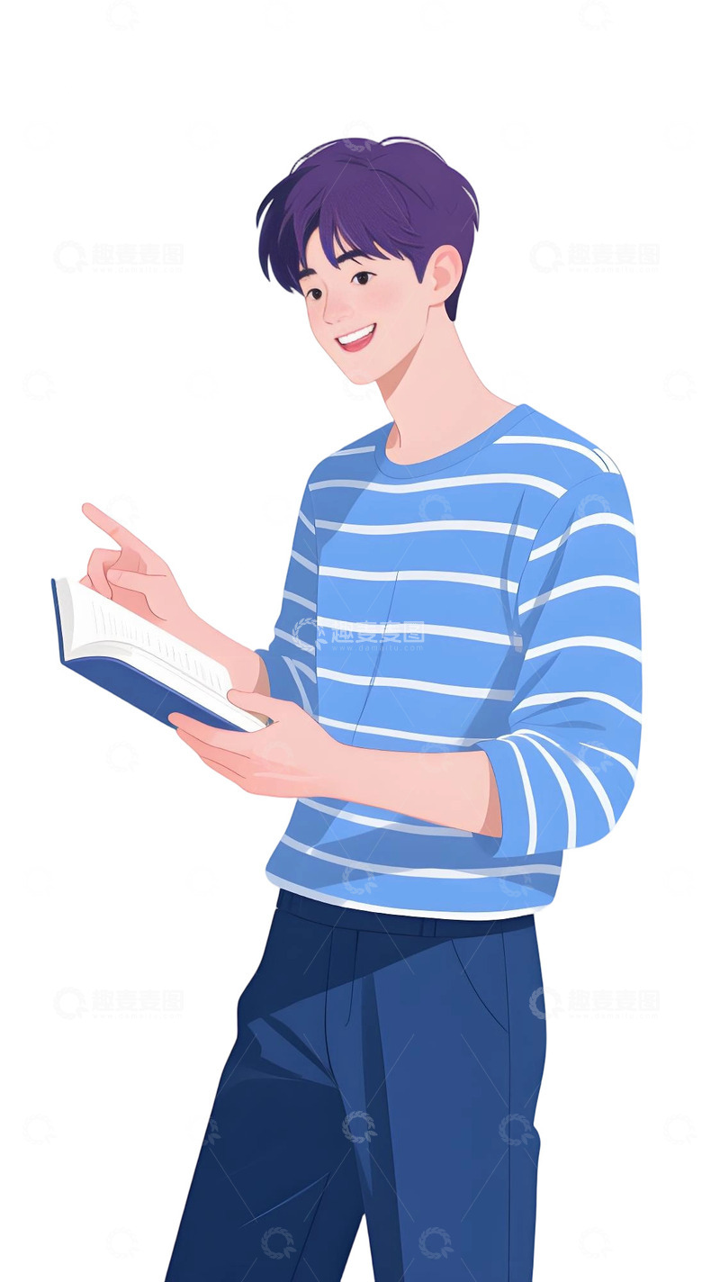 高清大图下载【趣麦麦图】学生人物插画素材124