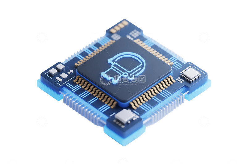 高清大图下载【趣麦麦图】免抠3D芯片和人工智能 