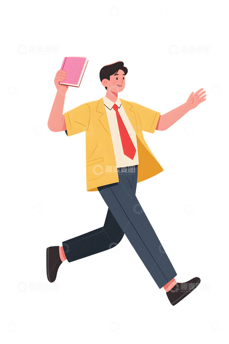 高清大图下载【趣麦麦图】学生人物插画素材84