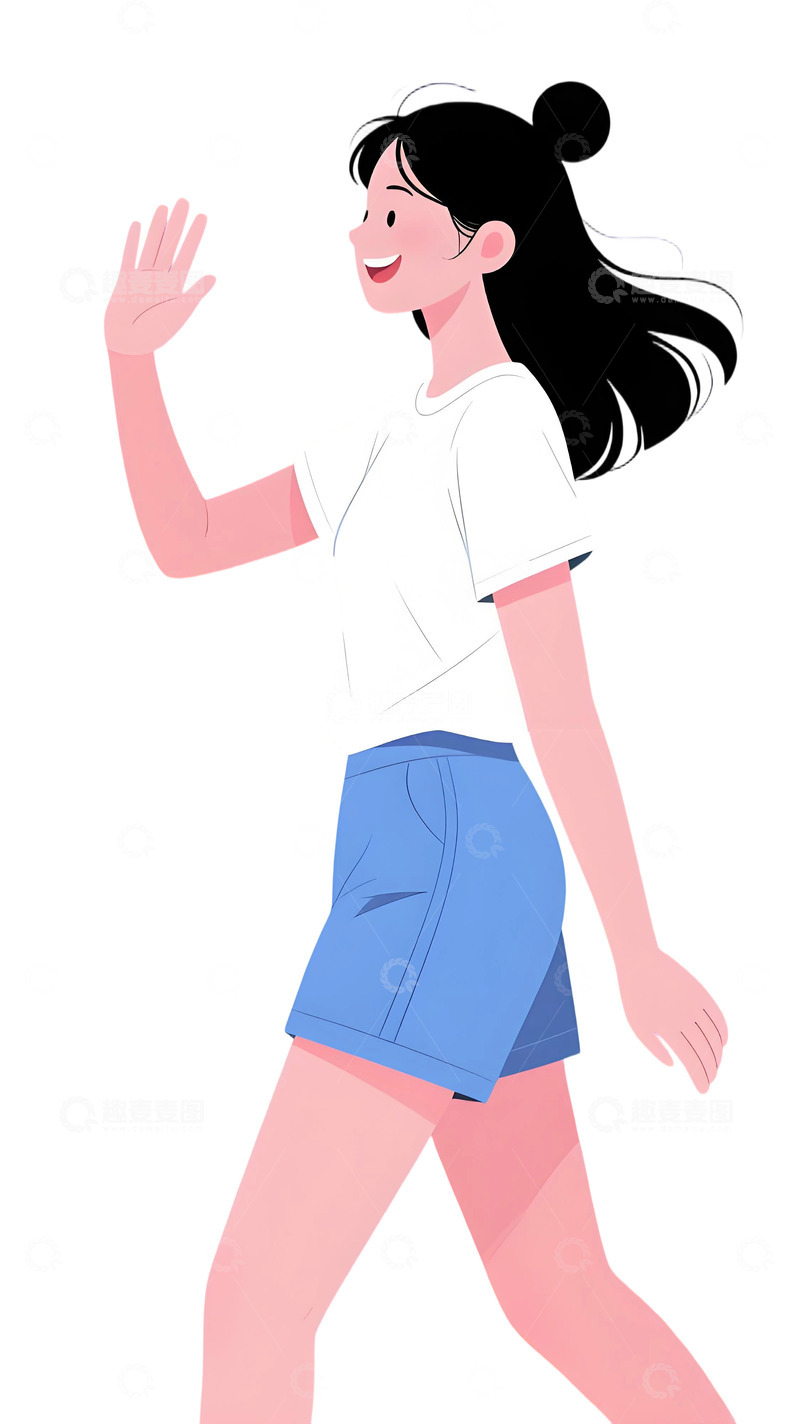 高清大图下载【趣麦麦图】学生人物插画素材71