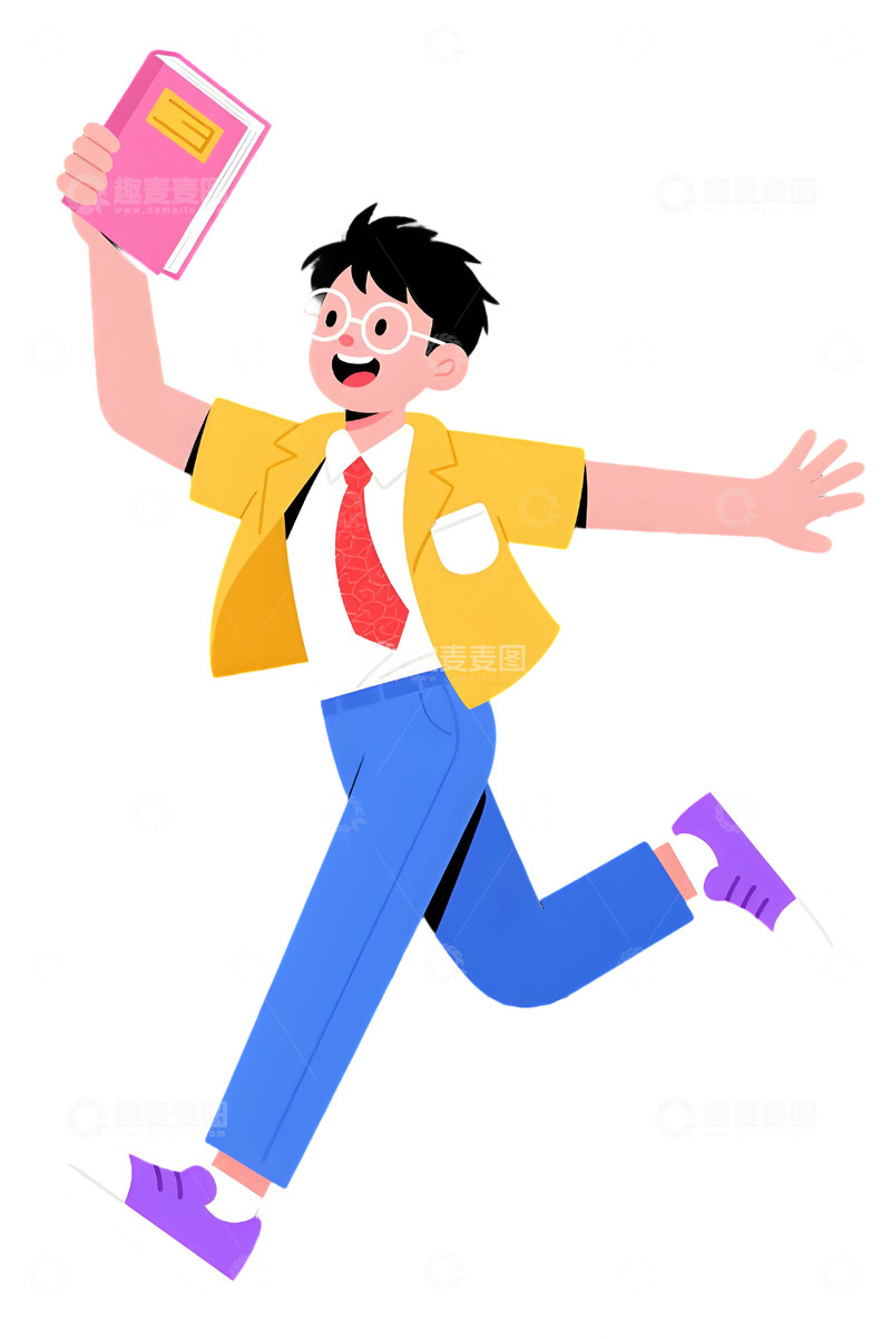 高清大图下载【趣麦麦图】学生人物插画素材83