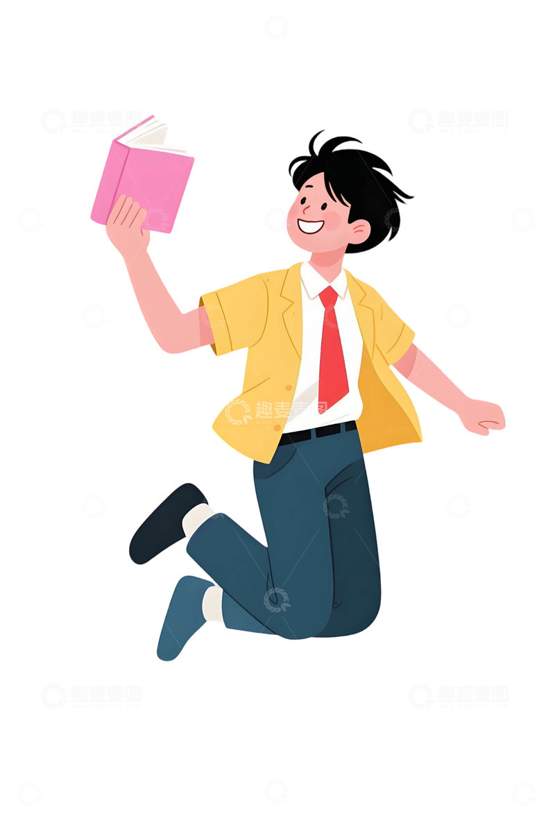 高清大图下载【趣麦麦图】学生人物插画素材90