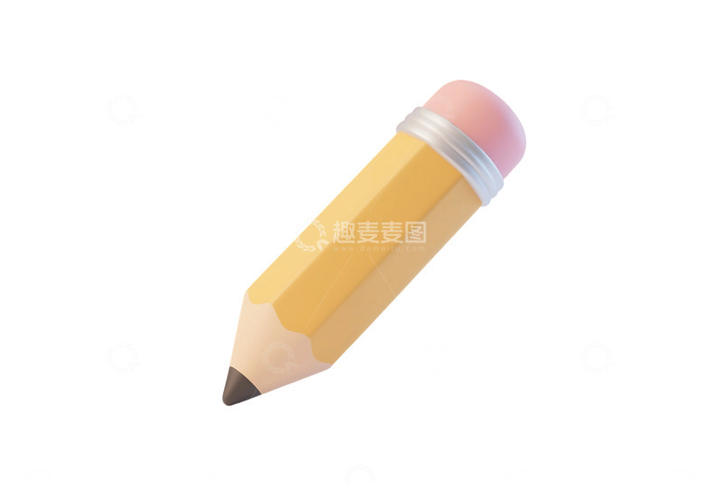 高清大图下载【趣麦麦图】免抠3D铅笔图标元素 