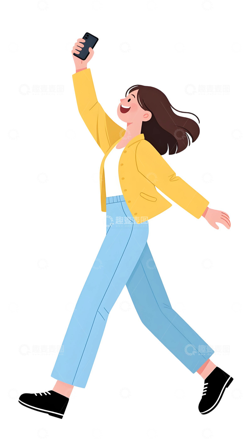 高清大图下载【趣麦麦图】学生人物插画素材126