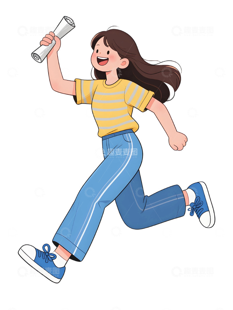 高清大图下载【趣麦麦图】学生人物插画素材63