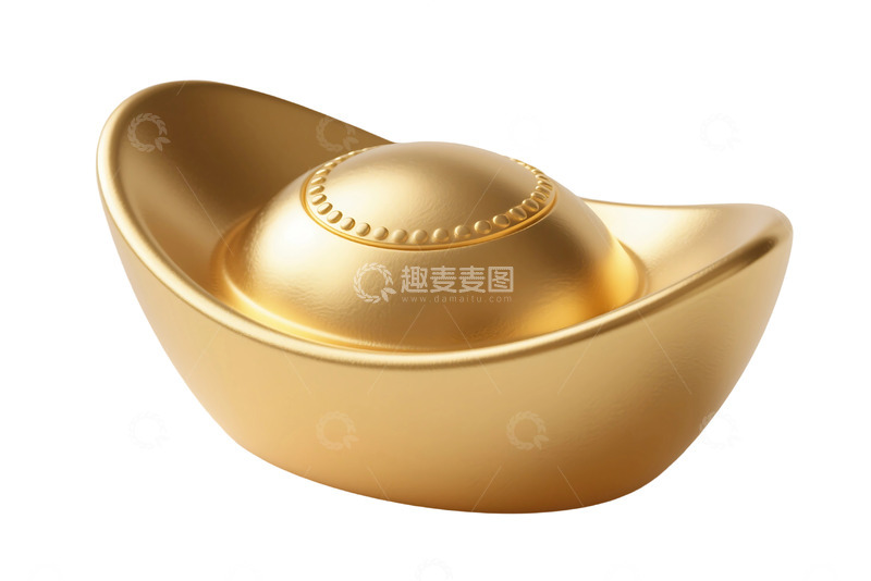 高清大图下载【趣麦麦图】免抠3D金元宝 