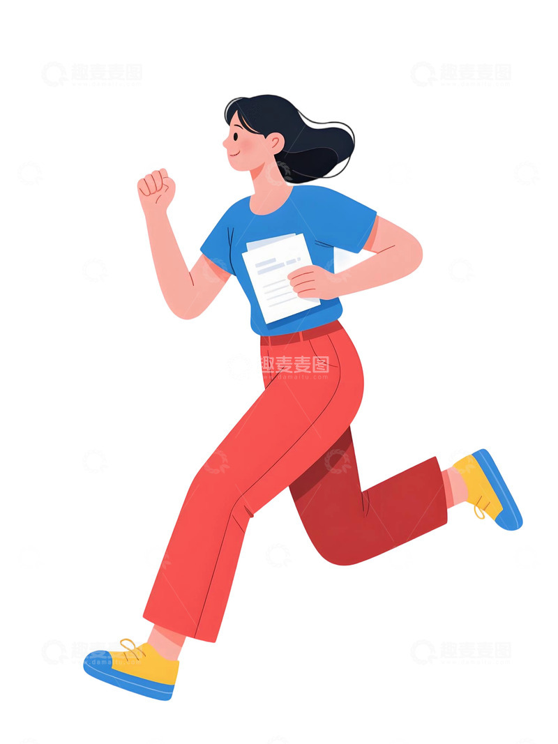 高清大图下载【趣麦麦图】学生人物插画素材92