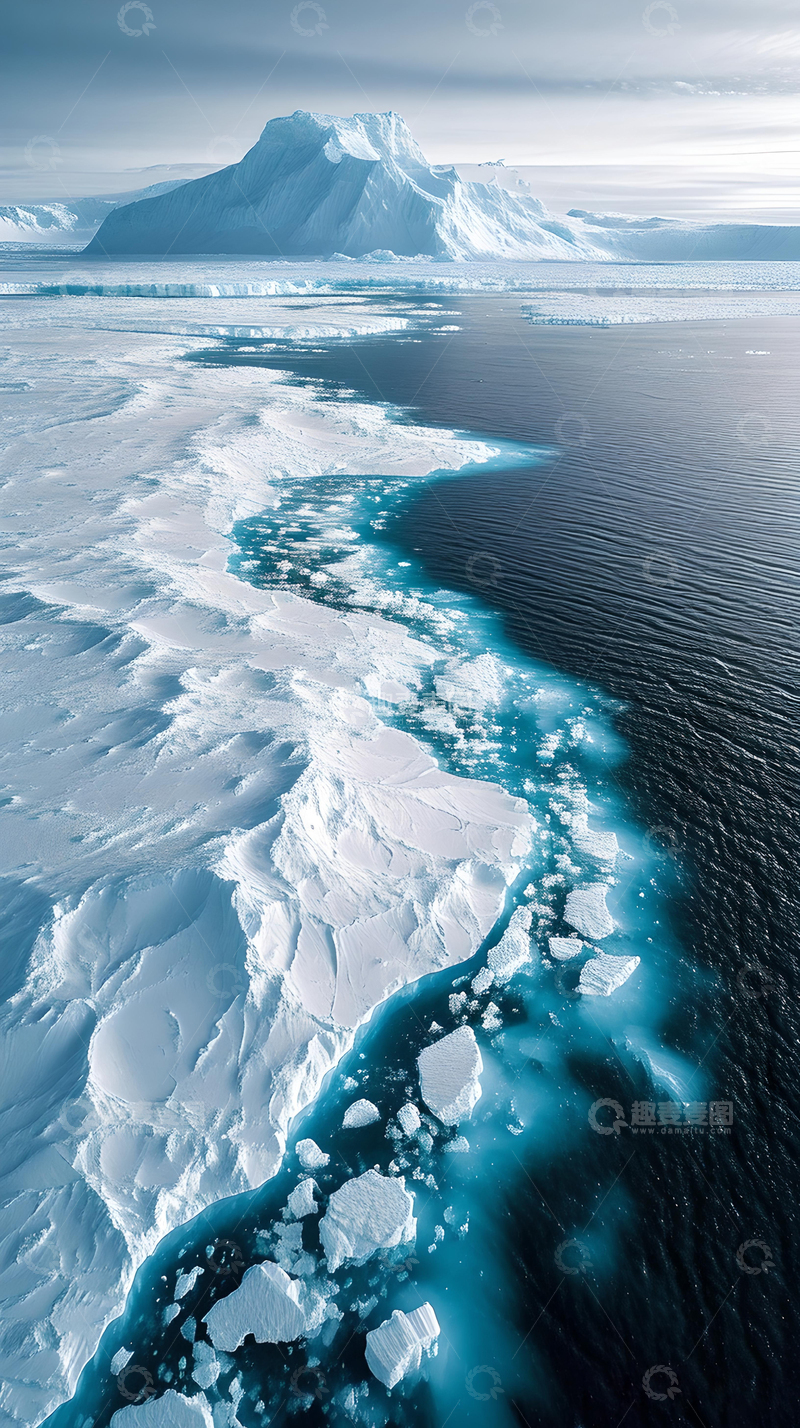 高清大图下载【趣麦麦图】海岛冰川极北冬季摄影图壁纸