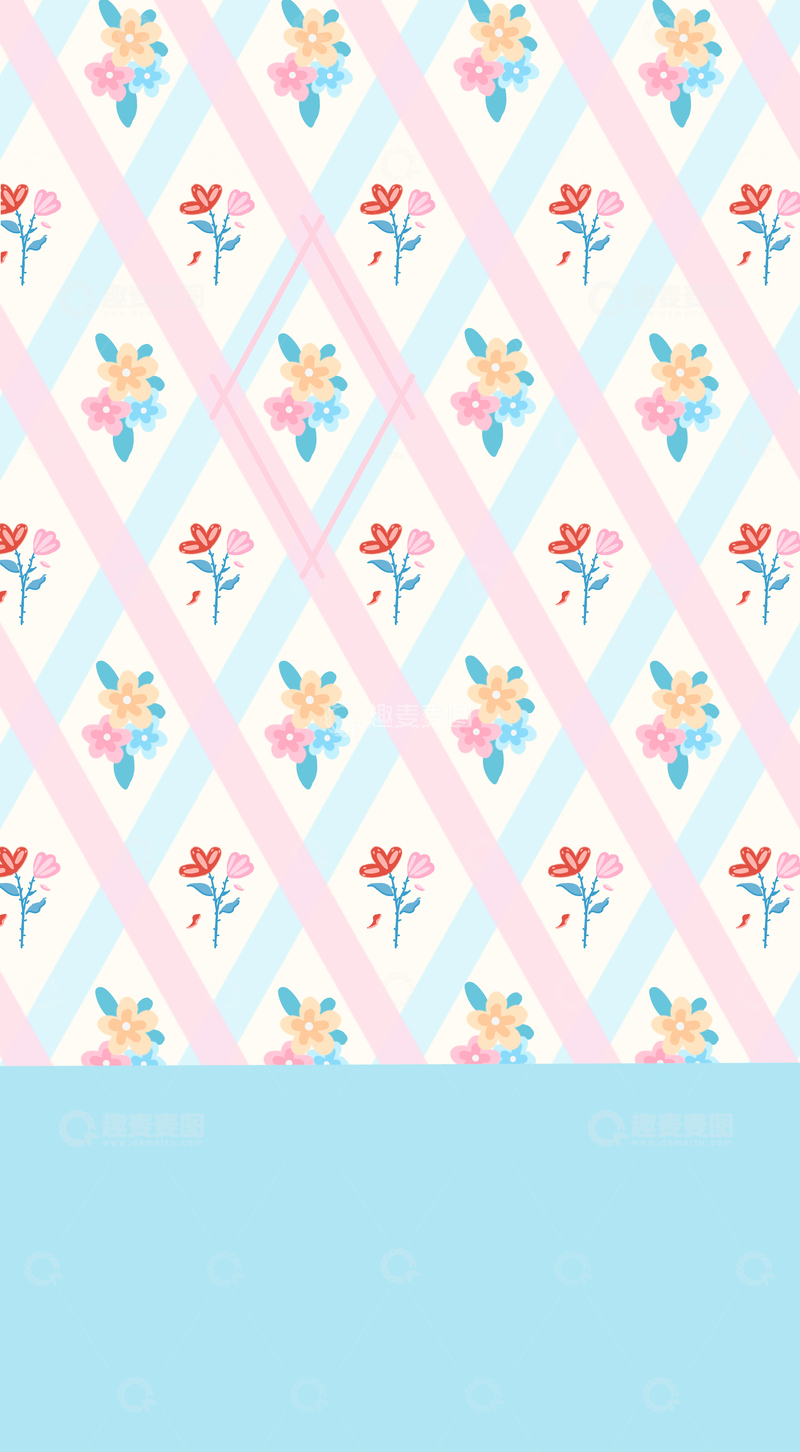 高清大图下载【趣麦麦图】原创治愈插画作品素材小花图案