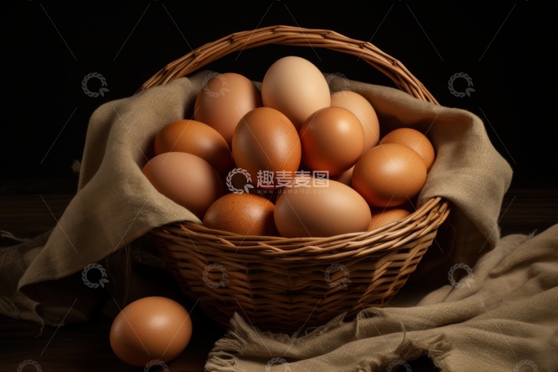 高清大图下载【趣麦麦图】新鲜的鸡蛋特写摄影