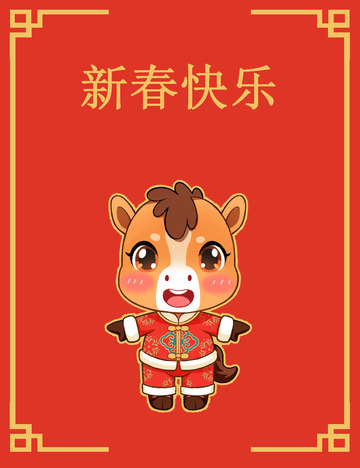 马年卡通形象设计