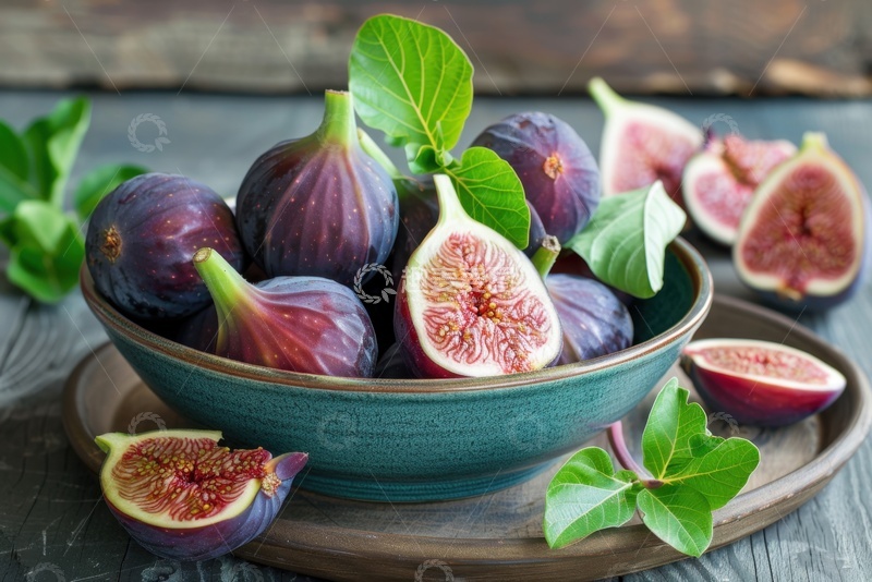高清大图下载【趣麦麦图】一盘新鲜的无花果