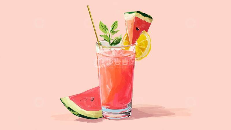 高清大图下载【趣麦麦图】西瓜汁  清甜  消暑