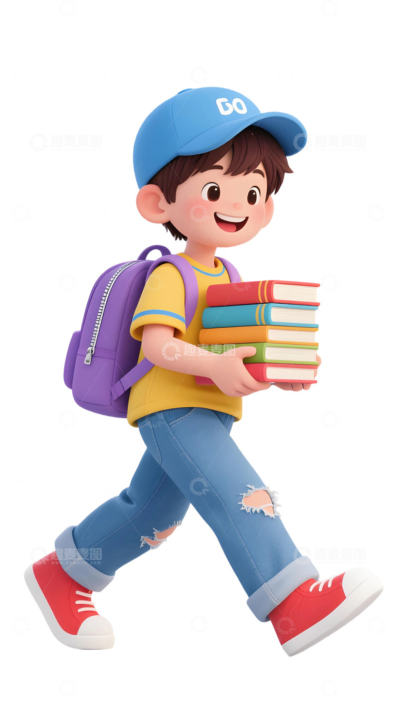 高清大图下载【趣麦麦图】学生人物插画素材594