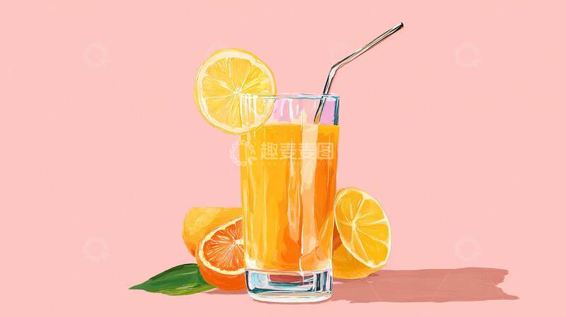 高清大图下载【趣麦麦图】橙汁   酸甜    沁凉醒神   