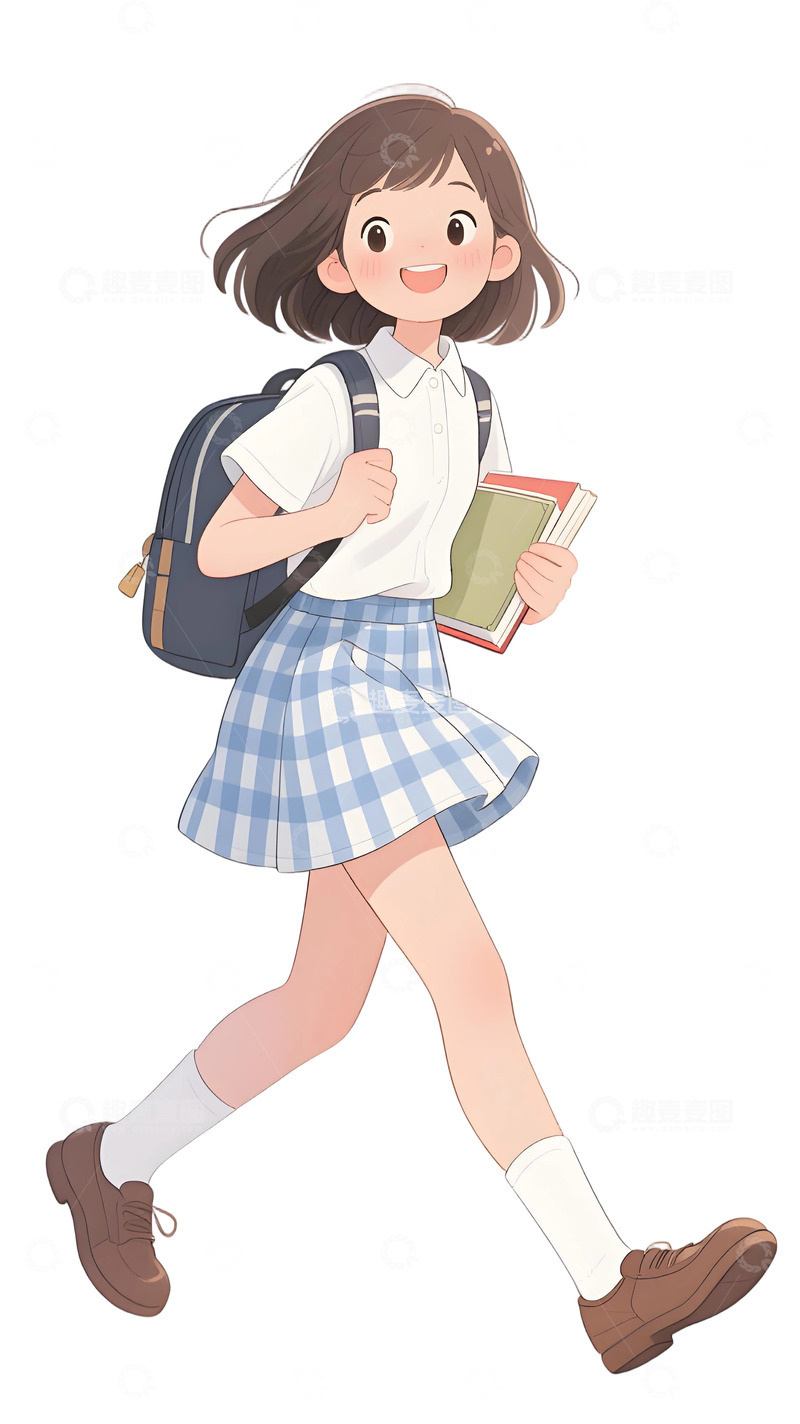 高清大图下载【趣麦麦图】学生人物插画素材524