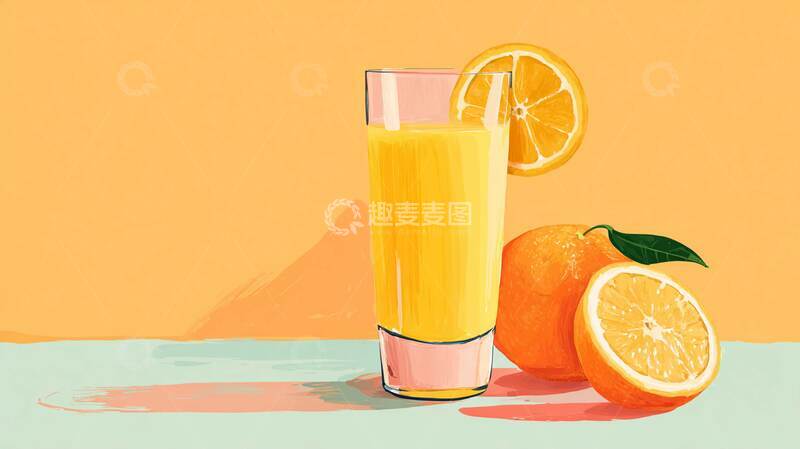 高清大图下载【趣麦麦图】橙汁    橙香   润喉爽口