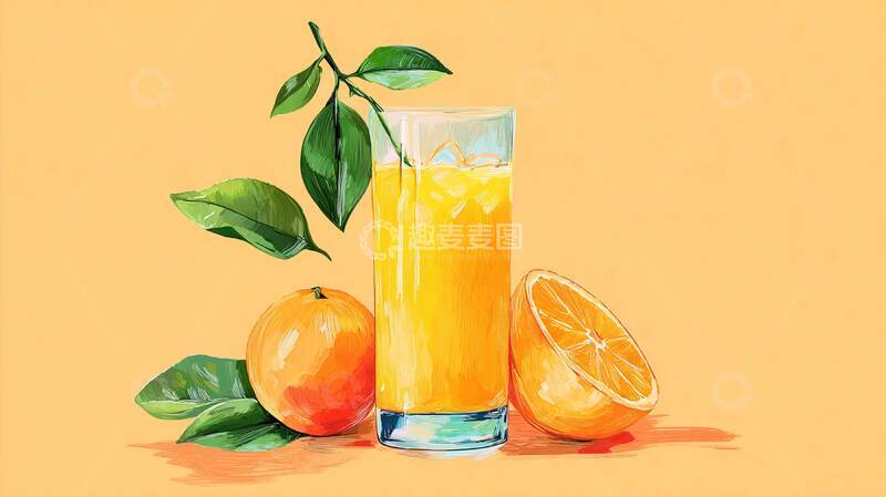 高清大图下载【趣麦麦图】橙汁   酸甜    多C