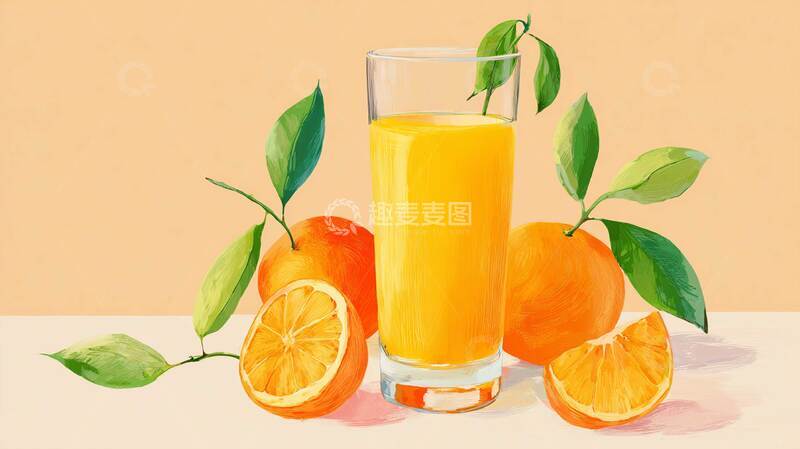 高清大图下载【趣麦麦图】橙汁   酸甜    活力满满   