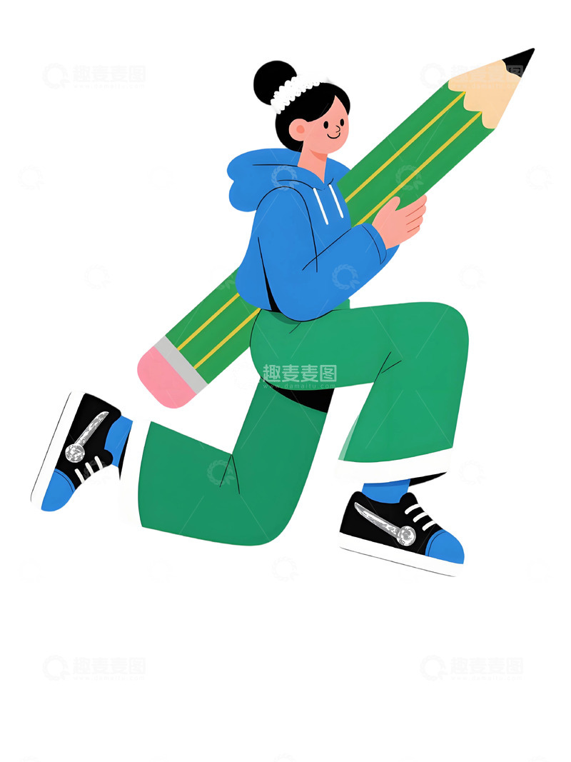 高清大图下载【趣麦麦图】学生人物插画素材549