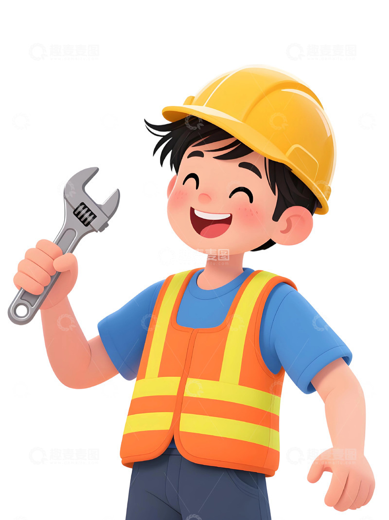 高清大图下载【趣麦麦图】建筑工人主题插画33