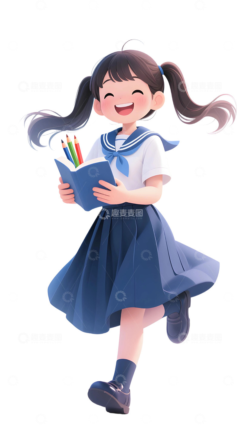 高清大图下载【趣麦麦图】学生人物插画素材566