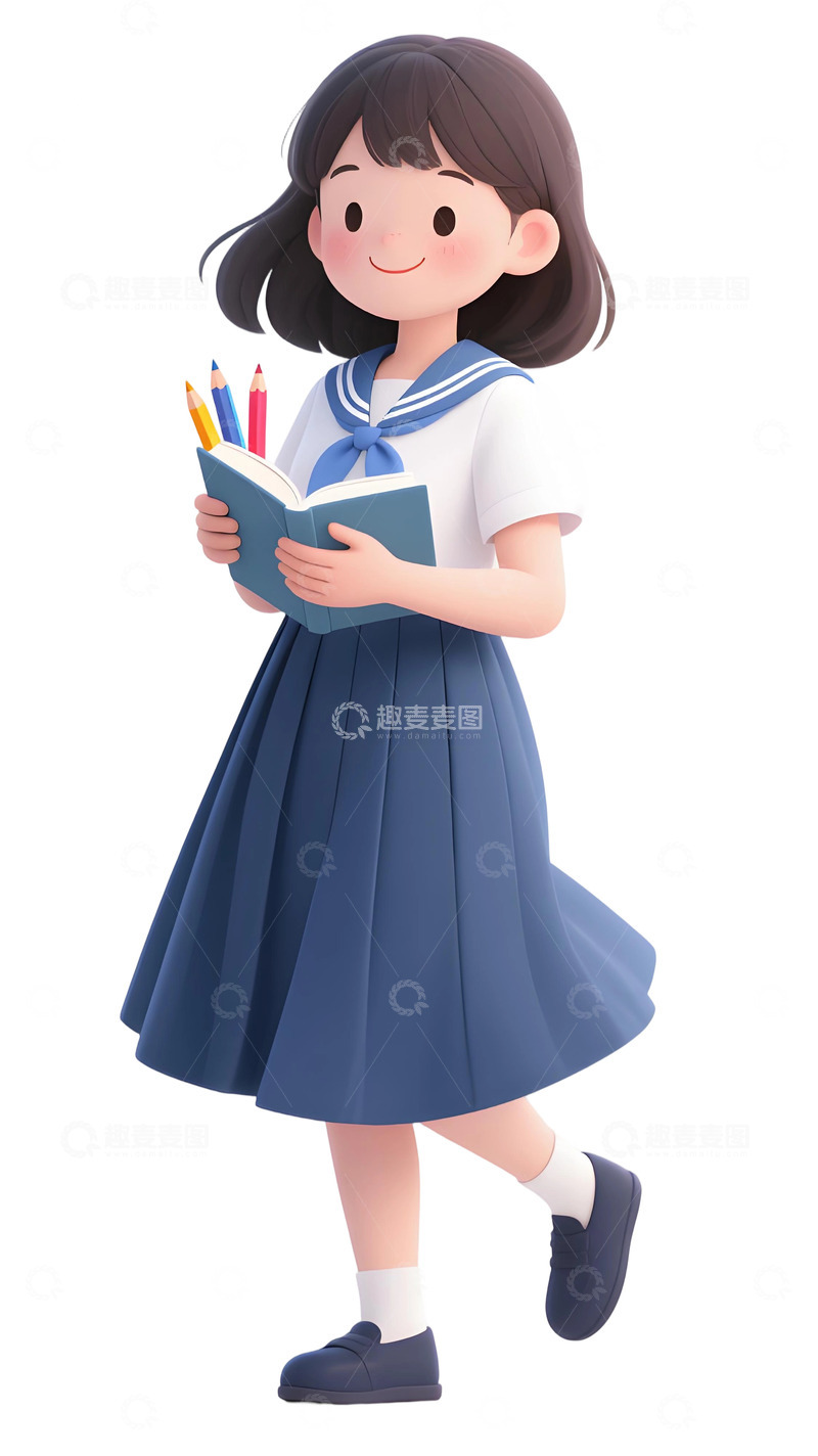 高清大图下载【趣麦麦图】学生人物插画素材569