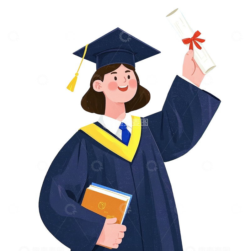 毕业季卡通人物元素
