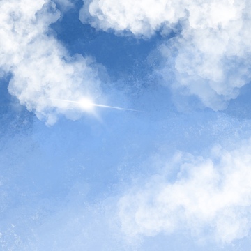 原创治愈插画作品素材天空