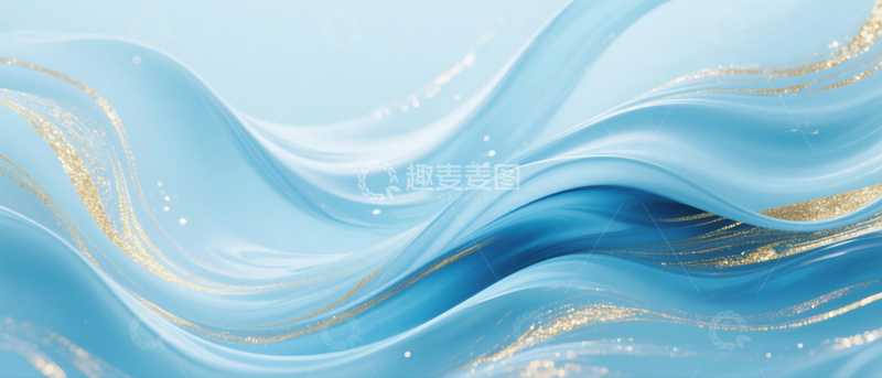 高清大图下载【趣麦麦图】蓝色绸缎渐变背景12