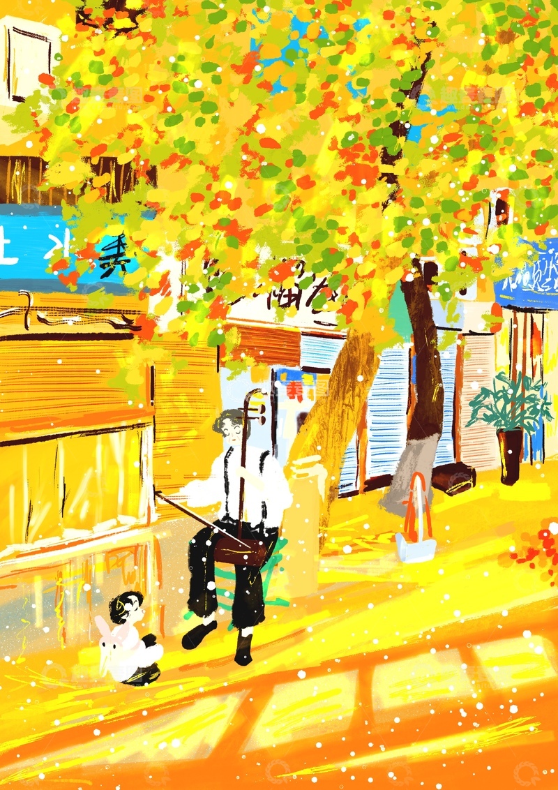 高清大图下载【趣麦麦图】原创治愈插画作品素材秋日节气
