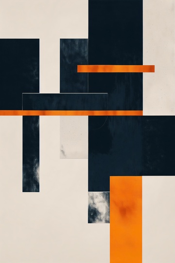 深色黑色色块金色抽象画