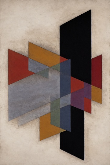 不规则三角形抽象肌理画