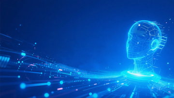 人工智能蓝色科技感背景