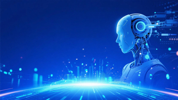 人工智能蓝色科技感背景1